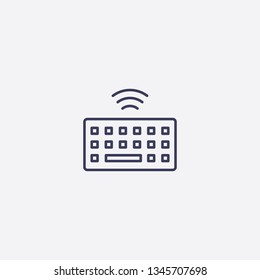 wireless keyboard icon.Outline wireless keyboard vector, illustrated icon for modern web and mobile design