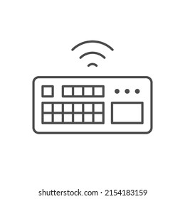 Wireless keyboard line outline icon