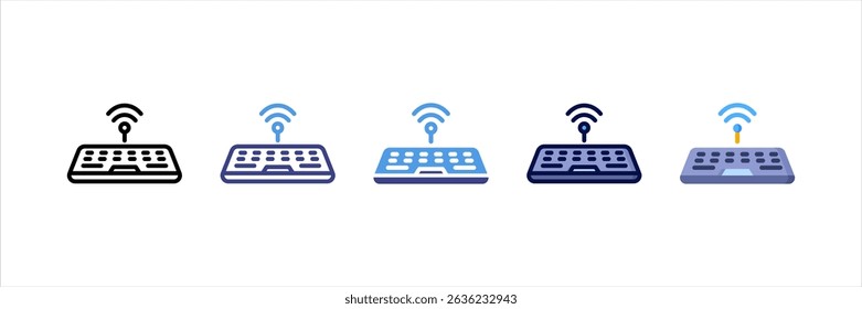Wireless Keyboard Multi Style Icon Set