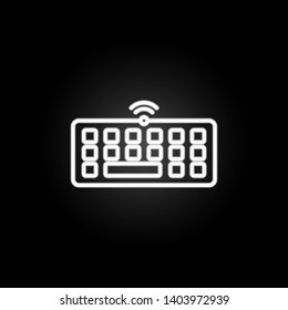 wireless keyboard neon icon. Elements of computer hardware set. Simple icon for websites, web design, mobile app, info graphics