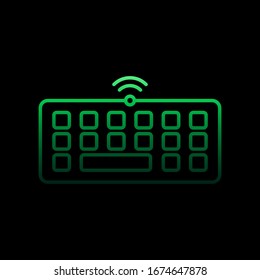 Wireless keyboard nolan icon. Simple thin line, outline vector of computer hardware icons for ui and ux, website or mobile application