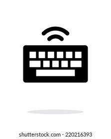 Wireless keyboard simple icon on white background. Vector illustration.
