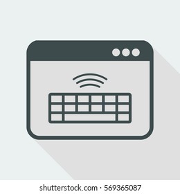 Wireless keyboard - Vector flat minimal icon