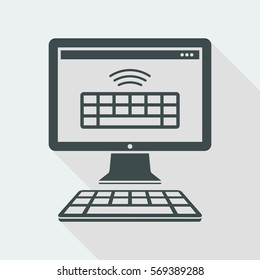 Wireless keyboard - Vector flat minimal icon