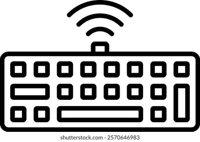 Wireless Keyboard vector icon. Can be used for printing, mobile and web applications.