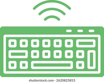 Wireless Keyboard vector icon. Can be used for printing, mobile and web applications.