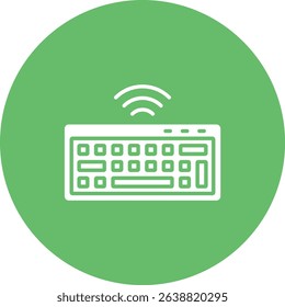 Wireless Keyboard vector icon. Can be used for printing, mobile and web applications.