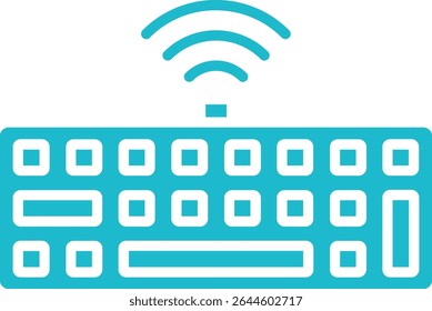 Wireless Keyboard vector icon. Can be used for printing, mobile and web applications.