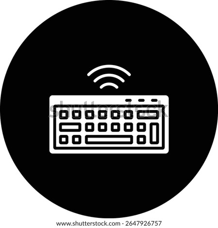 Wireless Keyboard vector icon. Can be used for printing, mobile and web applications.