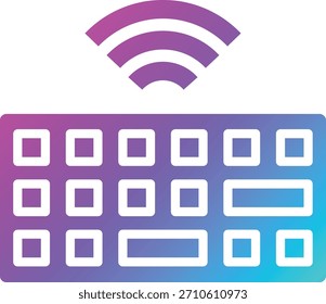 Ilustração de design de ícone de vetor de teclado wireless