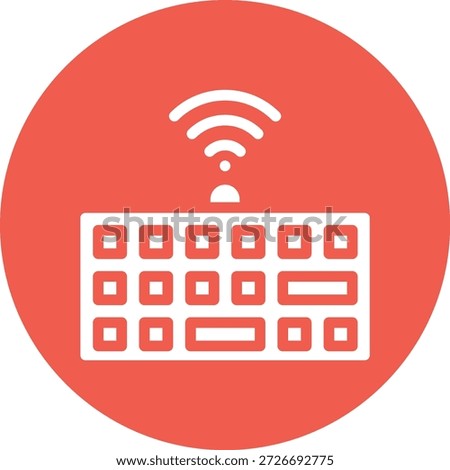 Wireless keyboard Vector Icon Design Illustration