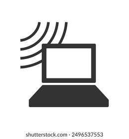 Wireless LAN icon isolated on white background. Public information symbol modern, simple, vector, icon for website design, mobile app, ui. Vector Illustration