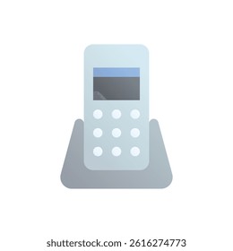 Wireless landline phone. Editable vector icon, coloured.