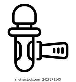 Wireless lapel microphone icon outline vector. Communication broadcast device. Blogging interview equipment