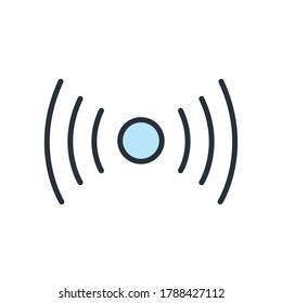 Wireless line and fill style icon design, Signal broadcast internet and technology theme Vector illustration