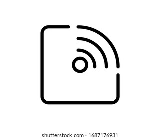 Wireless line icon. Vector symbol in trendy flat style on white background.Web sing for design.