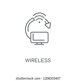 Wireless linear icon. Wireless concept stroke symbol design. Thin graphic elements vector illustration, outline pattern on a white background, eps 10.