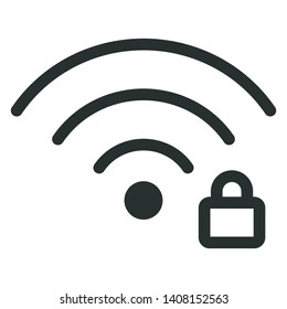 wireless lock - minimal line web icon. simple vector illustration. concept for infographic, website or app.