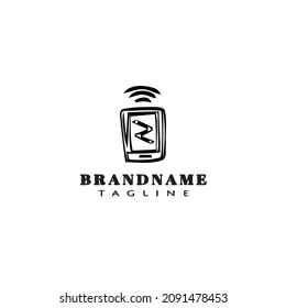 icono de caricatura con logotipo inalámbrico ilustración vectorial moderna