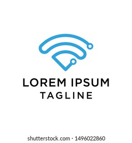 Wireless Logo Design Template. Technology Abstract Icon Ilustration.