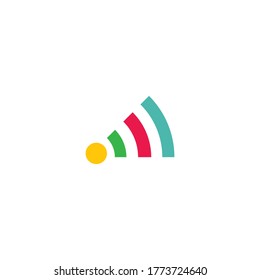 Wireless logo illustration vector icon flat design