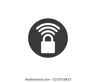 wireless Logo Template vector icon illustration design