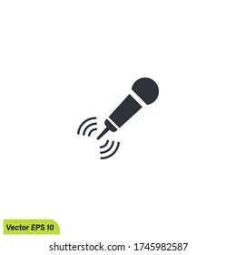 ilustración de icono de micrófono inalámbrico eps vectorial 10 plantilla de logotipo