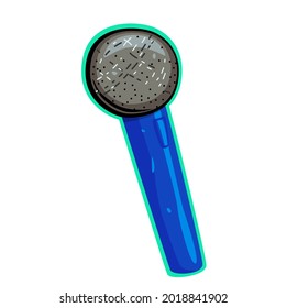 Wireless microphone isolated on white background. Vector illustration of entertainment equipment