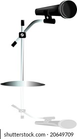 Wireless microphone with shadow	