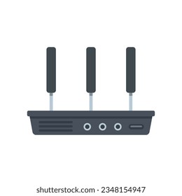 Wireless modem icon flat vector. Wifi internet. Lan hub isolated