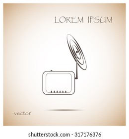 wireless modem , vector Illustration
