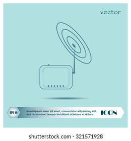 wireless modem , vector Illustration