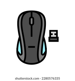 wireless mouse home office color icon vector. wireless mouse home office sign. isolated symbol illustration