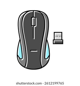 wireless mouse home office color icon vector. wireless mouse home office sign. isolated symbol illustration