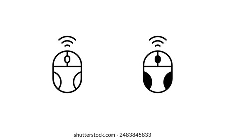 Drahtlose Maus-Icon-Design mit weißem Hintergrund Stock Illustration