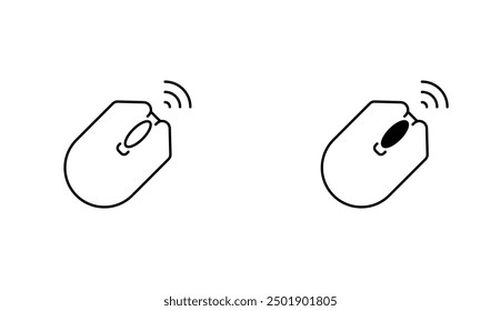 Wireless Mouse icon design with white background stock illustration