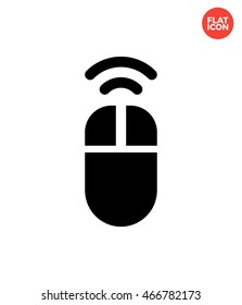 Wireless mouse Icon Flat Style Isolated Vector Illustration