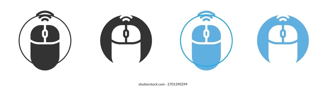 Wireless mouse icon. Graphic icon design template