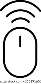 Wireless mouse icon representing computer control or navigation tool with transparent background