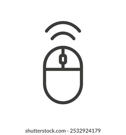 Wireless mouse icon Simple outline vector logo
