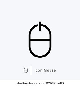 Wireless mouse icon in simple vector shape on bluish white background.