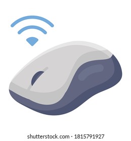 Wireless mouse icon style, trendy vector of computer accessory 