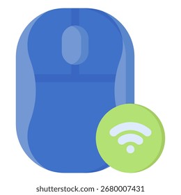 Wireless Mouse icon symbol. Vector illustration.