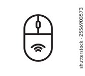 Wireless mouse icon Thin line art collection