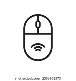 Wireless mouse icon Thin line art collection