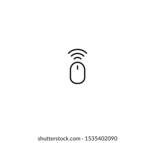 wireless mouse icon vector design element logo template