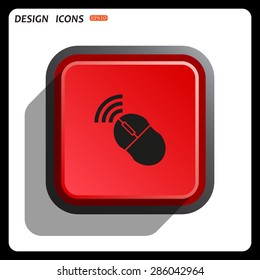 Wireless mouse. icon. vector design