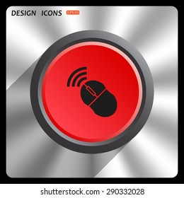 Wireless mouse. icon. vector design