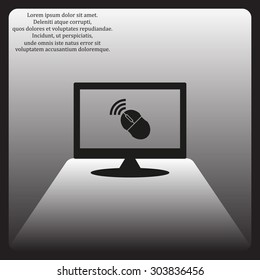Wireless mouse. icon. vector design
