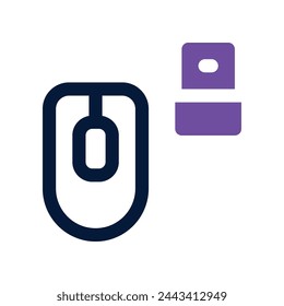 wireless mouse icon. vector dual tone icon for your website, mobile, presentation, and logo design.